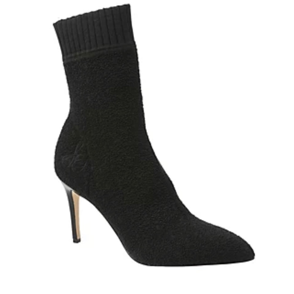 Pointed and peaked on a stiletto heel,stretch knit booties by Sam Edelman